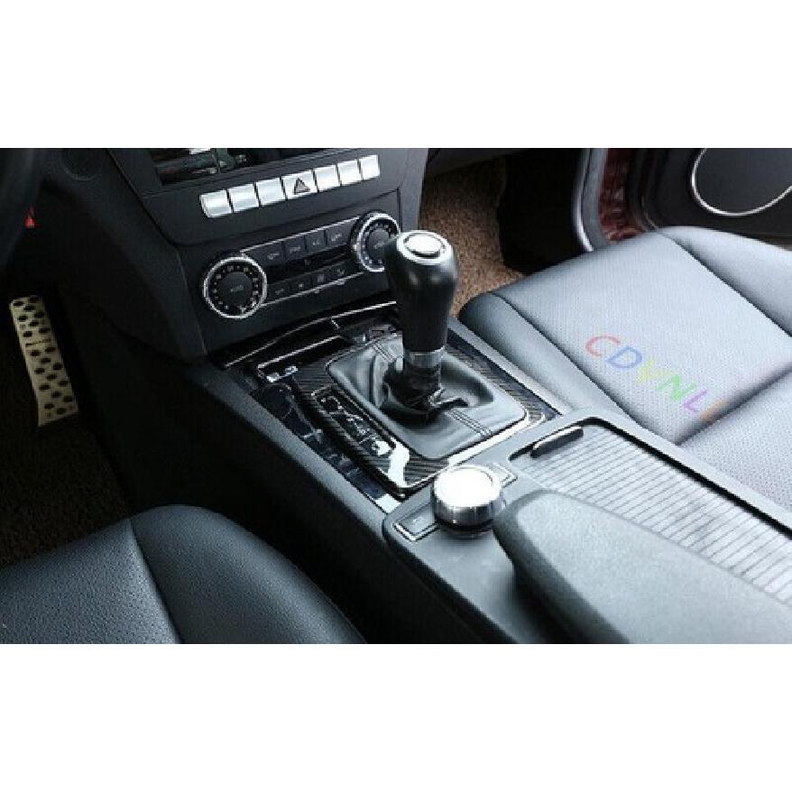 For Benz GLK 2009-2011 2012 ABS Carbon Fiber Inner Gear Shift Panel Cover Trim