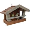 Bird Feeder - CREATIVE HOME - Durable Wood - Protective Roof - Outdoor - 31x13x24 Cm