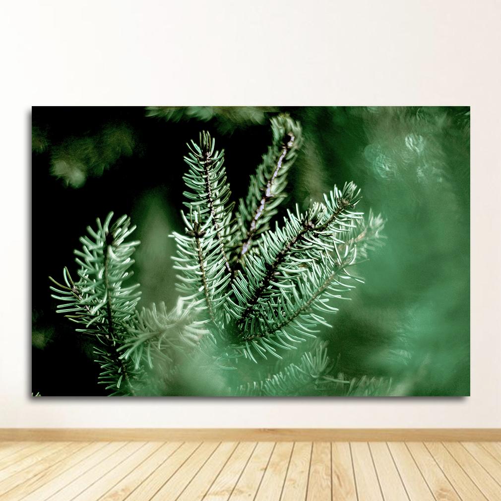 Skandinávská scenérie Příroda Nástěnná umělecká reprodukce Malba Severská dekorace Les Vodopád Most Krajina Obraz