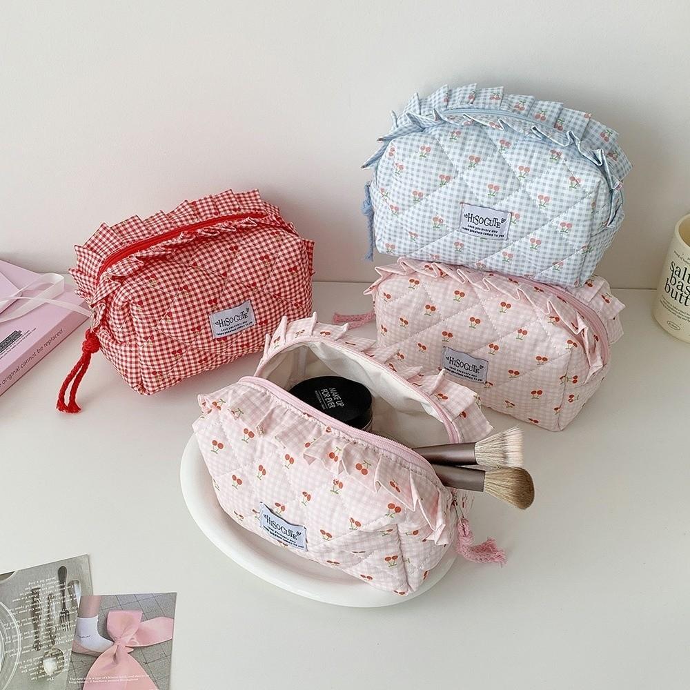 Multifunctional Toiletry Handbag Cherry Desktop Stationery Organizer Pouch New Makeup Bag