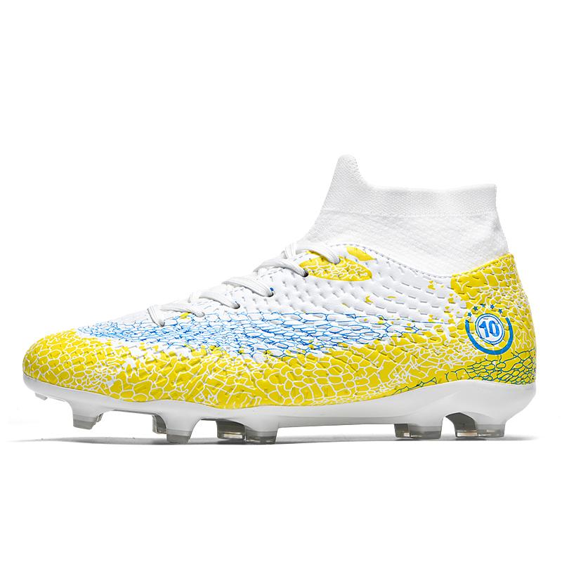 35-45 Men/Women's Football Shoes High Elastic Socks Port for Artificial Lawn Rubber Short Nails Young Children Football Training Shoes