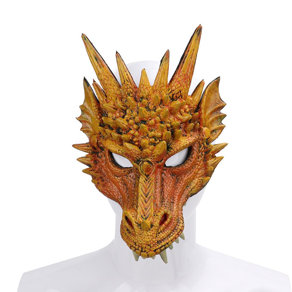 Horror Dragon Monster Headgear for Men Women Party Killer Masquerade Halloween Festival Mask Cosplay Props