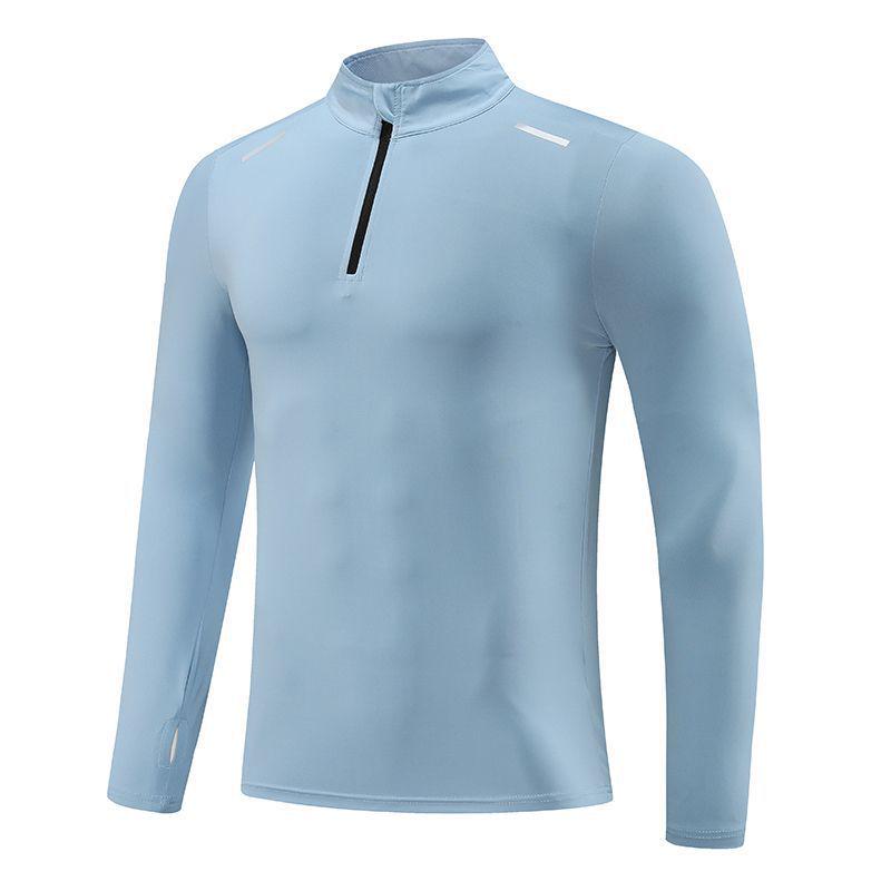 Men's Quick-Dry Half-Zip Long Sleeve Sports T-Shirt - 2024 Spring/Autumn Running & Fitness Apparel