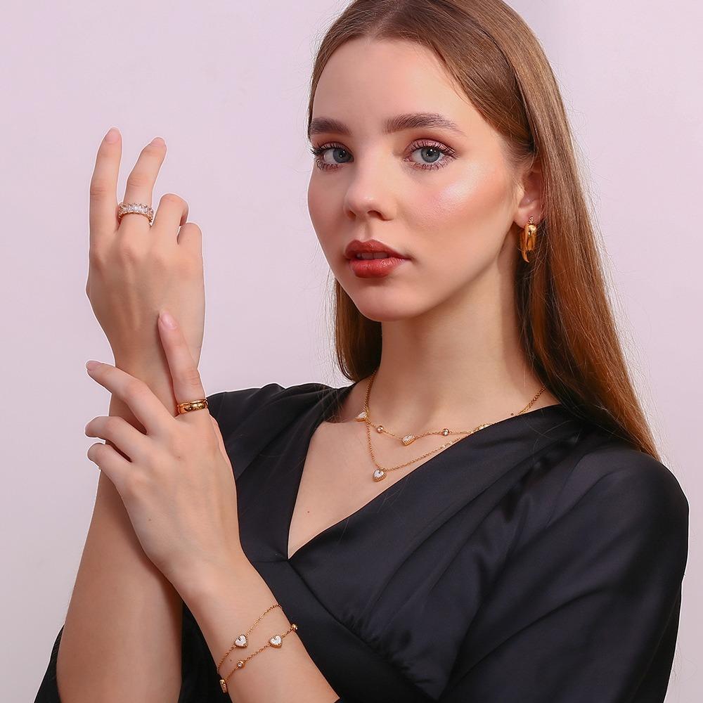MamacitaSlay New Design Stainless Steel 18K Gold Plated Shell Heart Pendant Necklace Party Waterproof Neck Jewelry High Quality