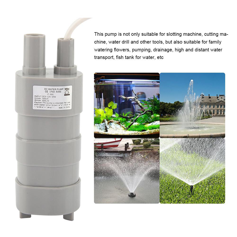 DC 12V Submersible Deep Well Small Water Pump With Female Plug 5.5 * 2.1