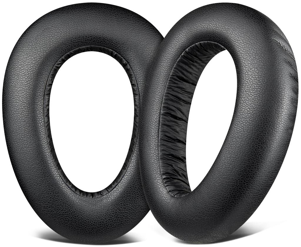 SOULWIT Replacement Ear Pads and Cushions for Sennheiser PXC480, PXC550, PXC 550-II, MB660 UC, MB 660 MC, and EPOS Adapt 660, Protein Leather, Black