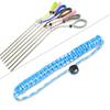Hand Wrist Rope Diving Pointer Anti Lost Underwater Camera Strap (Blue White)