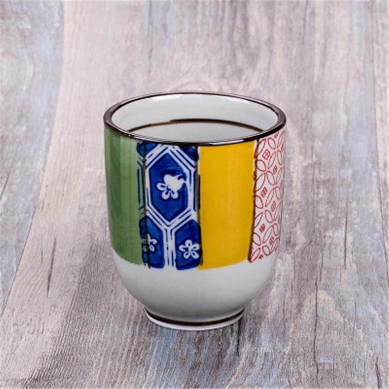 Japanese Tea Water Mug Handy Cup Hand-painted Ceramic Cherry Blossom Cups Creative Rough Ceramic Tea Cups  Coffee Cup