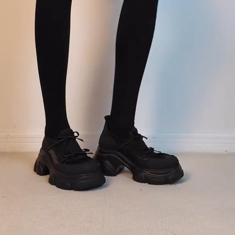 2025 Women's New Autumn and Winter Leather Round Toe and Calf High-heeled Zipper Thick Soled Elastic Short Boots