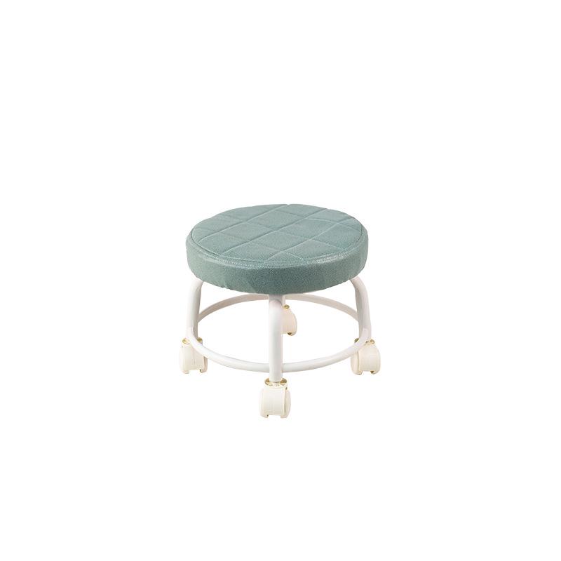

Household Shoe Changing Stool with Backrest and Casters for Kids