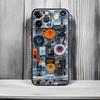 Techy Futuristic Pattern C-Circuit Board Phone Case Black Matte Thin Phone Case For iPhone17 16 15 14 13 ProMax