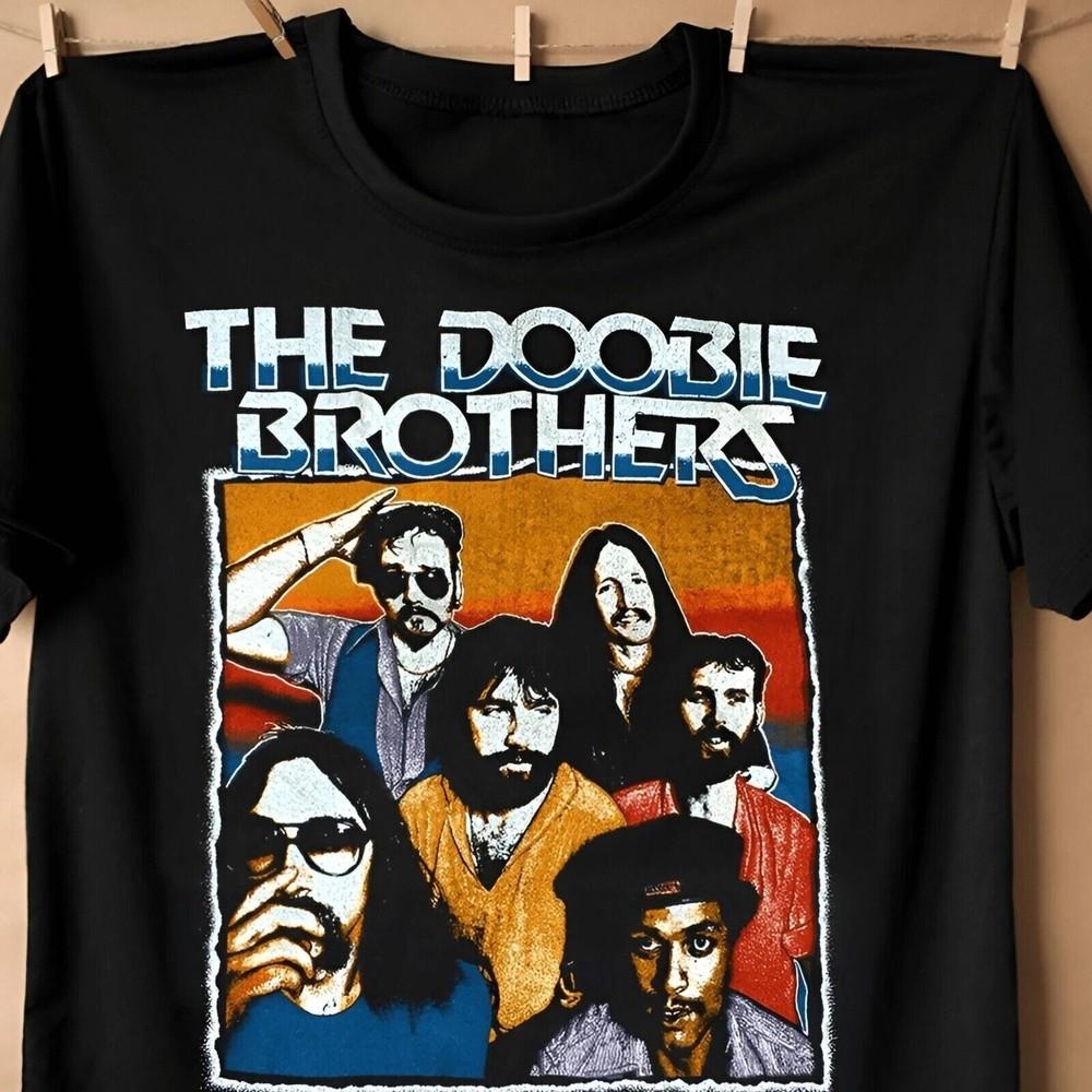 Футболка унисекс The Doobie Brothers Tour, тяжелый хлопок, черная, все размеры, PP2338 S