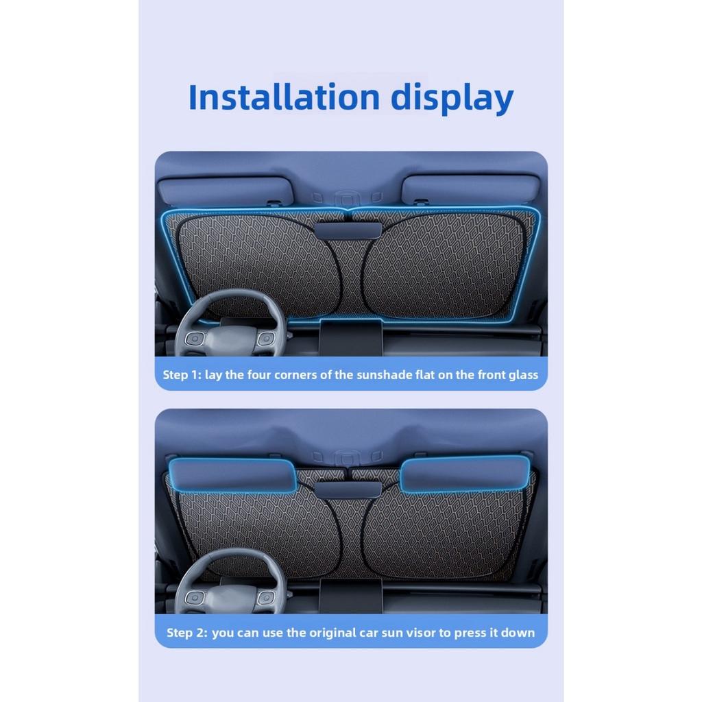 Titanium Silver Alloy Car Windshield Laser Sunshade -Four Layer Physical Material, UV Protection, Heat Insulation, Shading, Car Sunshade, Car Sunshade