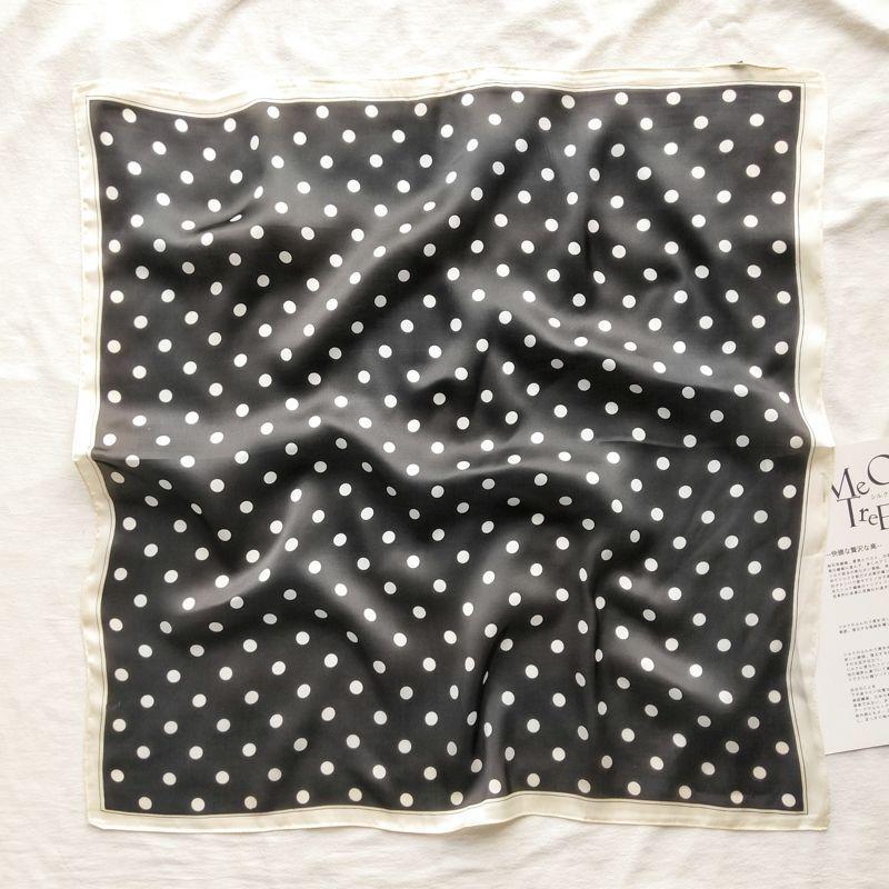 

Женский весенне-летний маленький квадратный шарф | Универсальный декоративный платок в горошек в литературном стиле в корейском стиле и шарф для леди