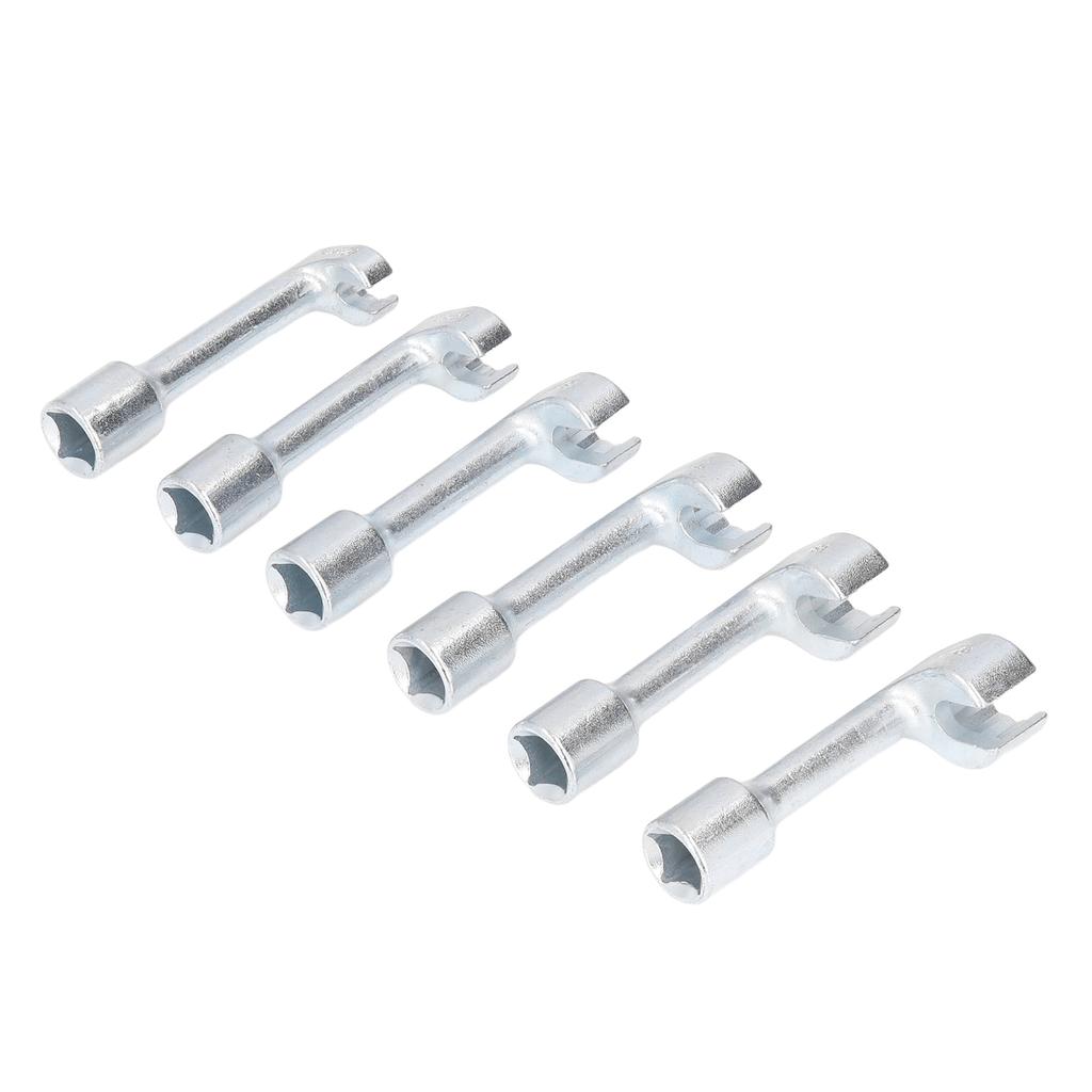 6 stk L-type injektorledningsnøkkelsett Drivstofflednings demonteringsverktøy 12in Dr 12 14 16 17