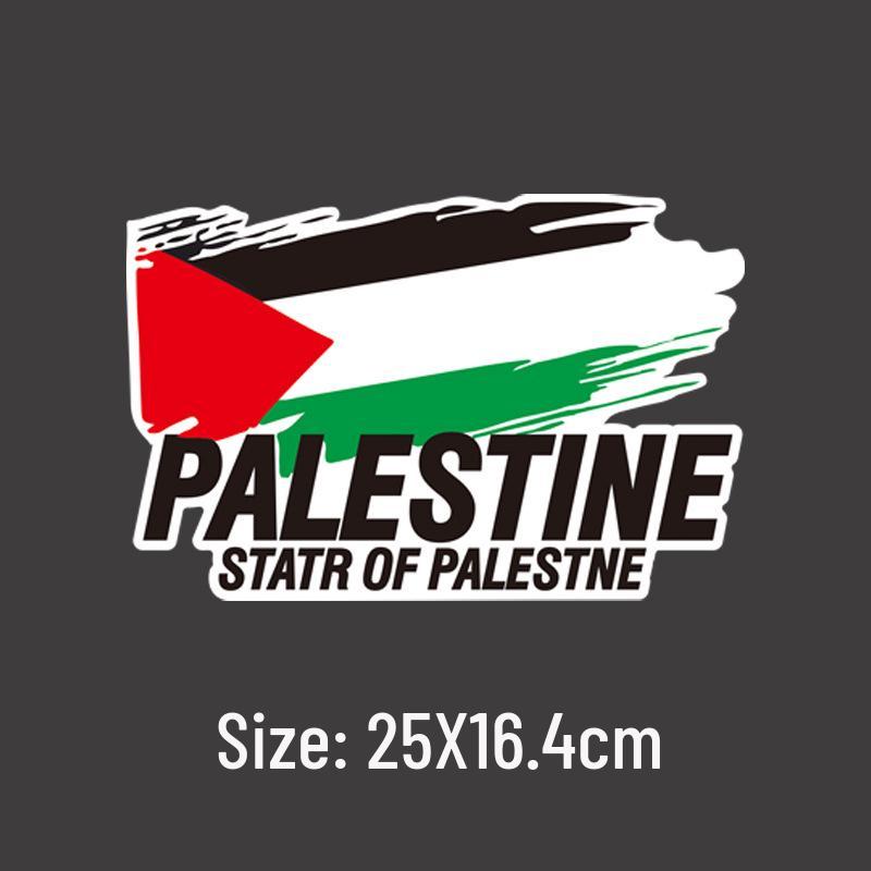 Palestine Flag Anti-War Support Decal: Creative Solidarity Slogan for Car or EV Windows