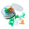 24Pcs Hinge Clip Plastic Clip Various Colors Bull Clip Stationery for Office File