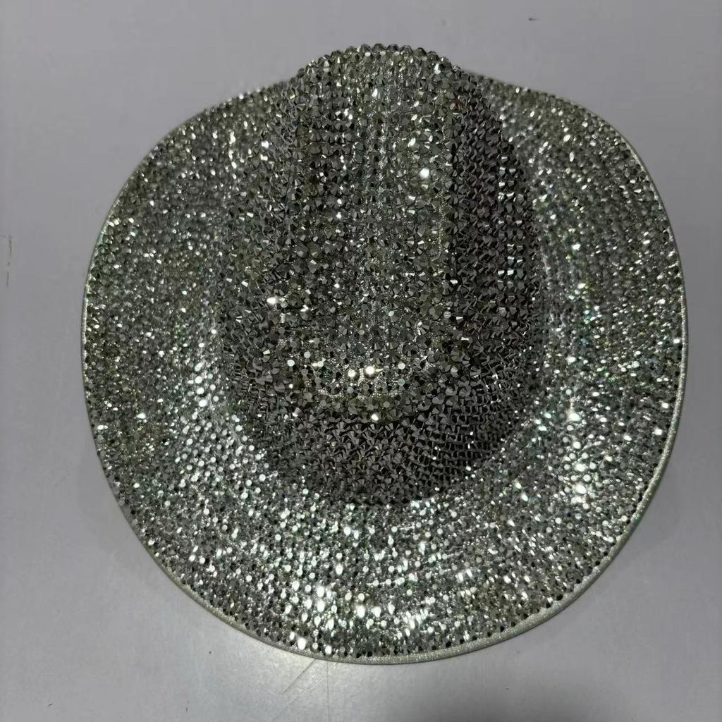Top Hat Handmade Diamonds Colored Flash Diamonds Festival Ball Party Show Diamond Jazz Hat