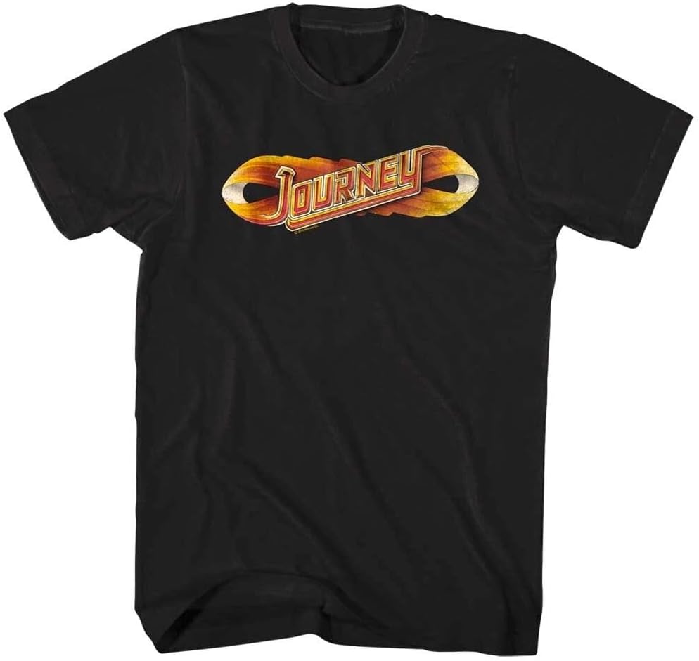 Journey Vintage Logo Mens T Shirt Group Album Music Concert Tour Merch XL чёрный