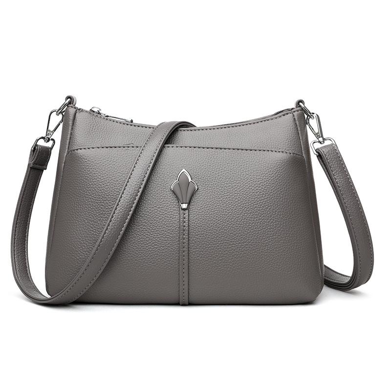 Autumn/Winter Soft Leather Multi-layer Shoulder/Crossbody Bag for Women - Versatile and Spacious Design