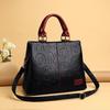 New Handbag Going Out Messenger Bag Large Capacity Soft Leather Letter Embossed Shoulder Tote Bag