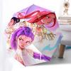 1pc Rainbow Princess Outdoor Umbrella - Automatic Opening/Closing, 3-Fold Design, 8-Bone Iron Frame, Perfect Gift for Fans & Travelers.N002
