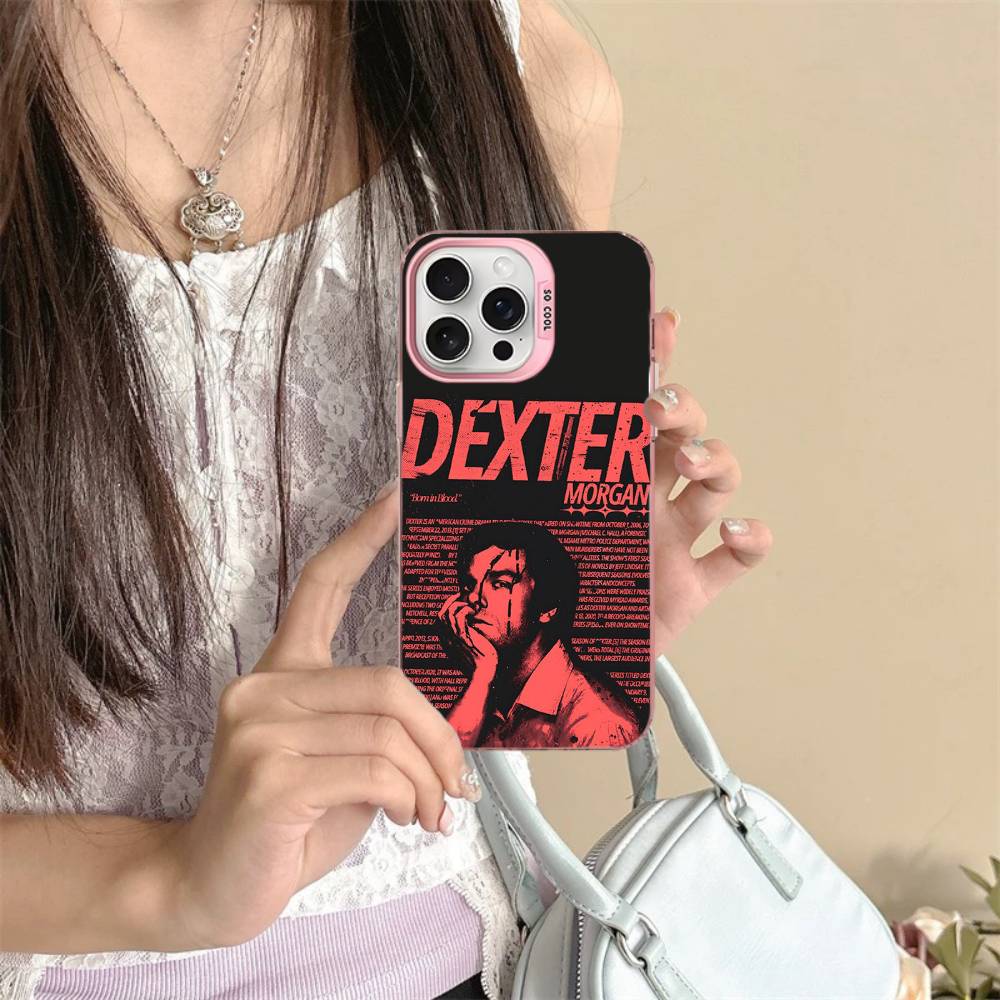 Movie D-Dexter Phone Cover For IPhone 16 15 14 13 12 11 17 Pro Max Plus Color Silver Shell