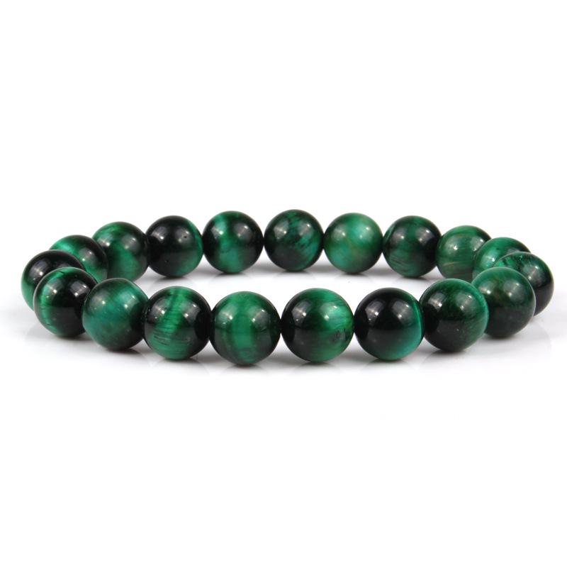 Natural 3A Tiger Eye Stone Bracelet - Colored Buddhist Prayer Beads Handcrafted Jewelry