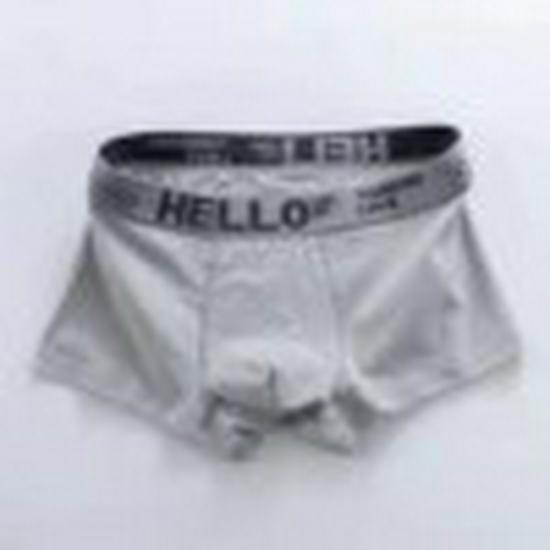 Youth HELLO Men's Boxer Briefs: Trendy, Solid Color, Loose, Breathable Underwear for Middle School Students