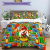 Classic Super Mario Printed 3pcs Bedding Set Soft Microfiber 1 Duvet Cover And 2 Pillowcases Home Bedroom Decor Xmas Gift Q1297