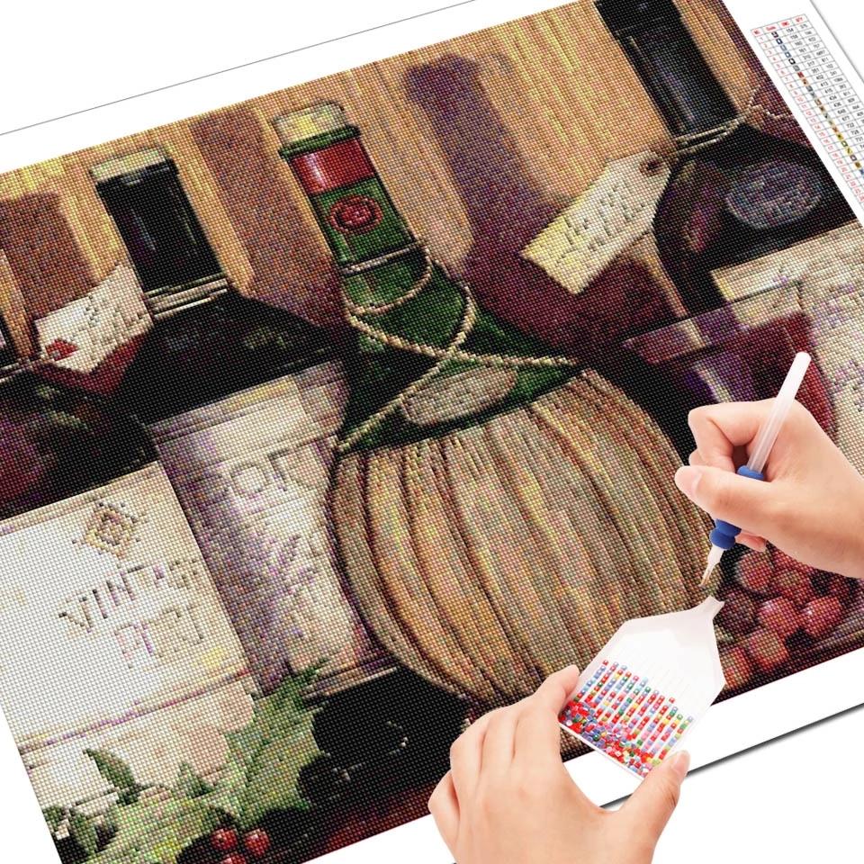 Diamond Embroidery Liqueur Full Drill Round/Square Diamond Painting Landscape Rhinestones Art Cross Stitch Kits Needlework