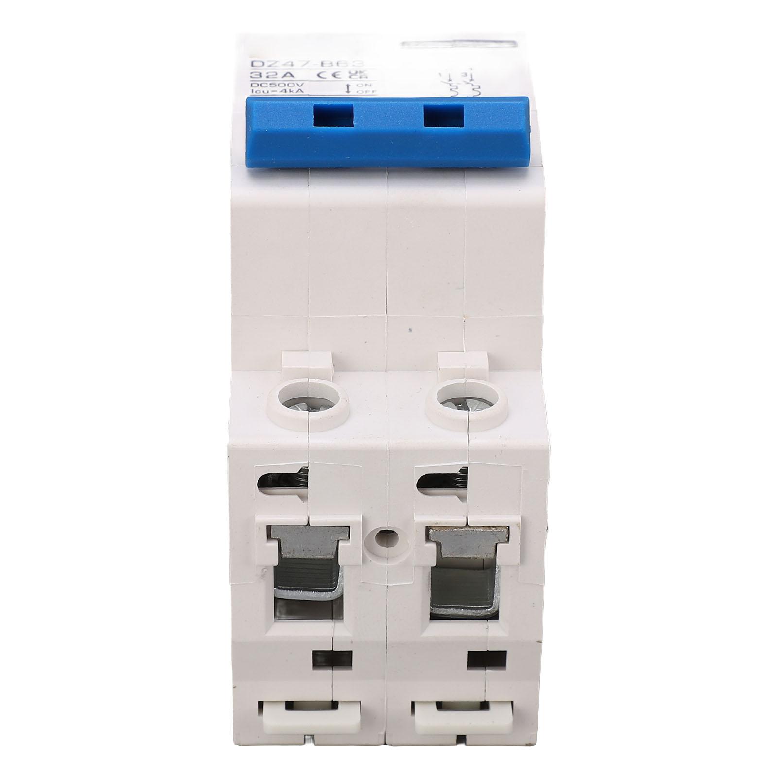 

2P Автоматичний вимикач типу B 4000A Комутаційна здатність Сонячна фотоелектрична система Автоматичний вимикач малого струму DC500V 32A