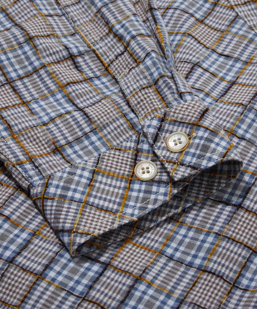 Penfield Washed Pattern Zip-Up Shirt Blue_Fs1Wj07U