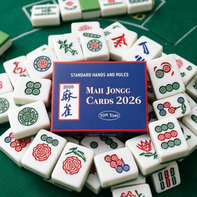 Mahjong Pontozólap Mahjong Liga Hivatalos Standard Kézek és Szabályok Mah Jongg Papír Pontozólap Mahjong Játékszabály Kártya