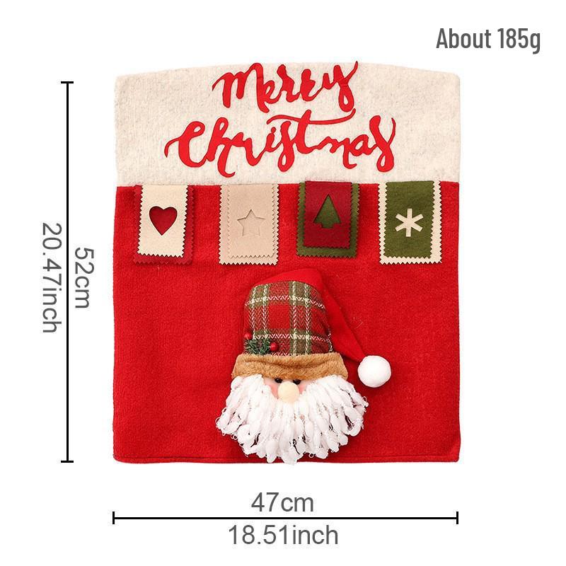High-Grade Christmas Ornament Hat Chair & Doll Stool Covers for Home Party Decoration