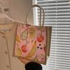 Cartoon Cute Student Hand-held Lunch Box Bento Bag Women's New Style Burlap Bag Wholesale Hand-held Gift Bag