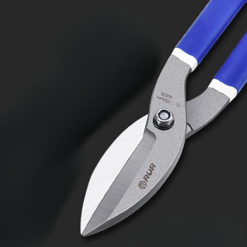 High Carbon Steel Tin Scissors Aviation Snips Tin Snip Shears Heavy Duty Hand Tools for Cutting Aluminum Sheet Metal Iron Plate