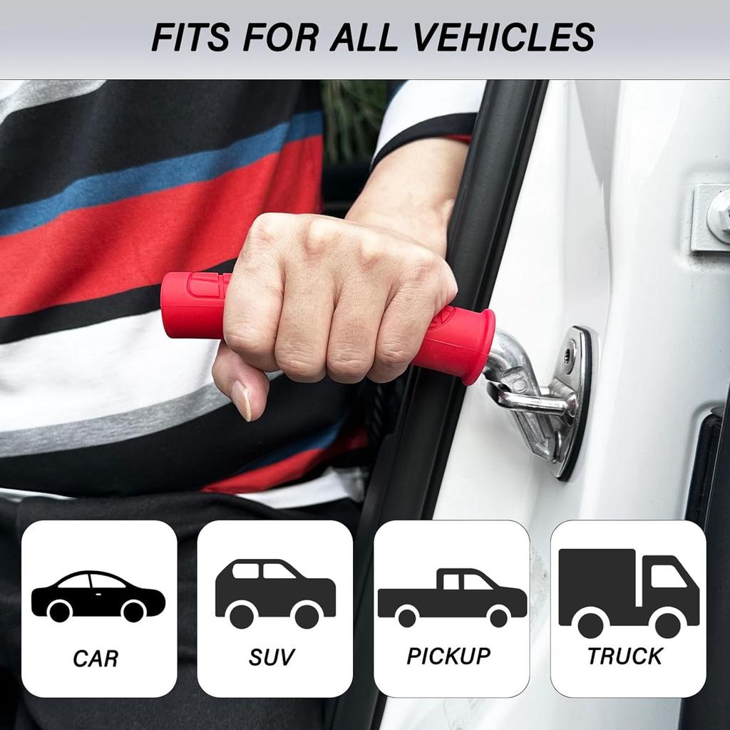 Car Door Handle Assist for Elderly Steel Silicone Multifunctional Vehicle Support Handle for