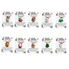 10/20/30/40/50Pcs Christmas Pocket Hug with Positive Card Emotional Support Santa Reindeer Snowman Tree Gingerbread Pocket Token Inspirational Gift