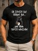 Da Stehst Gut Gelaunt Auf Cat Holding Coffee With Gerunisex Peoplemeeting Joke Simple Sarcastic Unisex All TShirt
