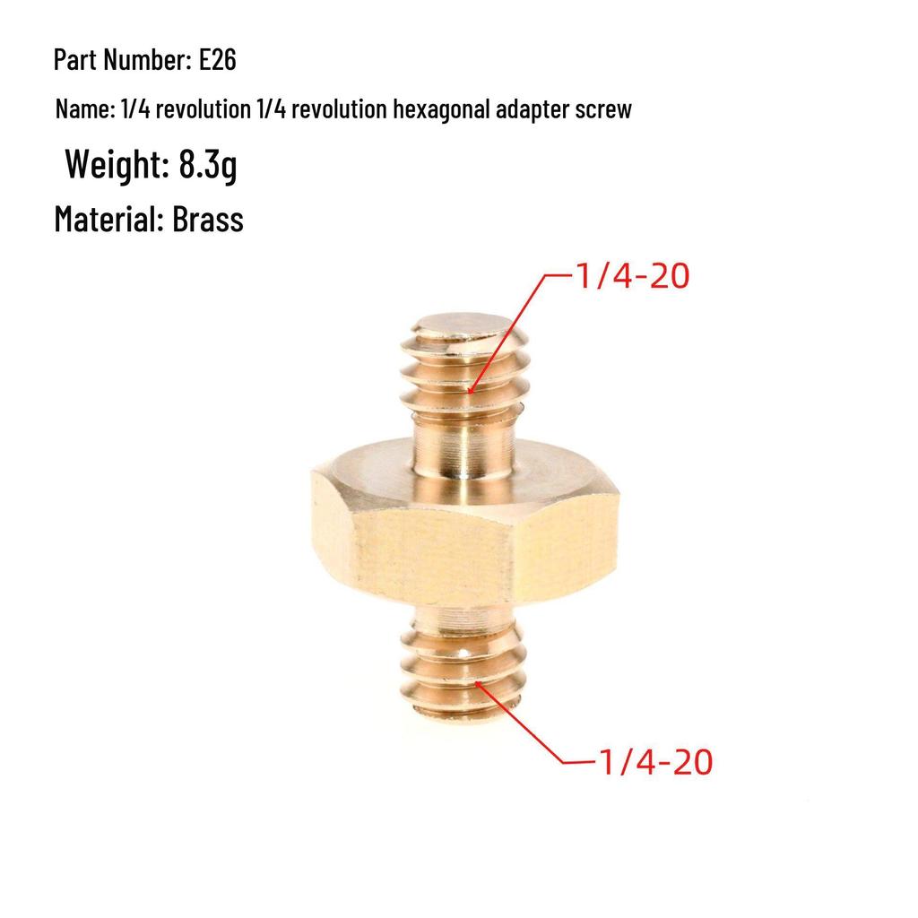 1/4 to 3/8 M4 M5 M6 M8 Screw Adapter for Tripod, Pan/Tilt Camera, Hot Shoe Mount & Light Stand
