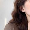 Luxury-luxurious Single-line Arc-shaped Stud Earrings for Women, Round Ball-shaped Elegant Earrings, High-end Jewelry