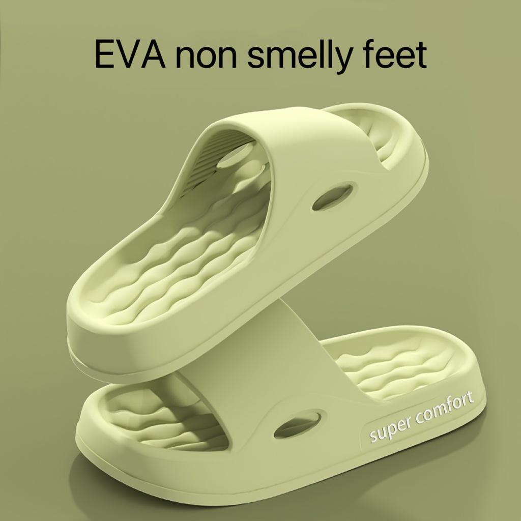 

Противоскользящие тапочки с буквенным принтом — повседневная удобная обувь с открытым носком — мягкая подошва, быстросохнущая, идеально подходит для семейного отдыха в помещении 40-41 зелёный