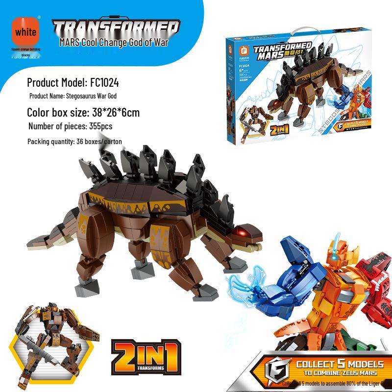 Fangcheng FC1022 Dinozaur Mecha Robot Klocki do Budowania Zabawka dla Dzieci