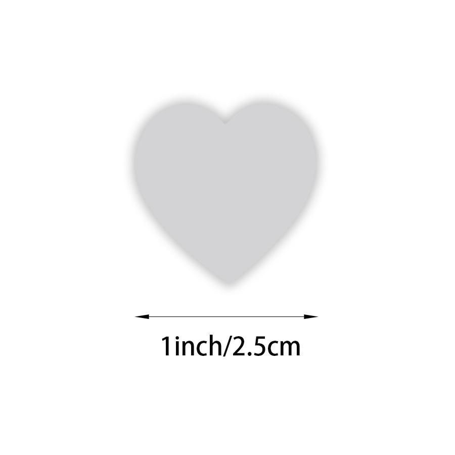 Heart-Shaped Love Stickers - 500 Self-Adhesive Labels per Roll