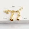 Connettore per Gioielli a Doppia Mughetto Placcato Oro 14K per Braccialetti e Collane Fai da Te