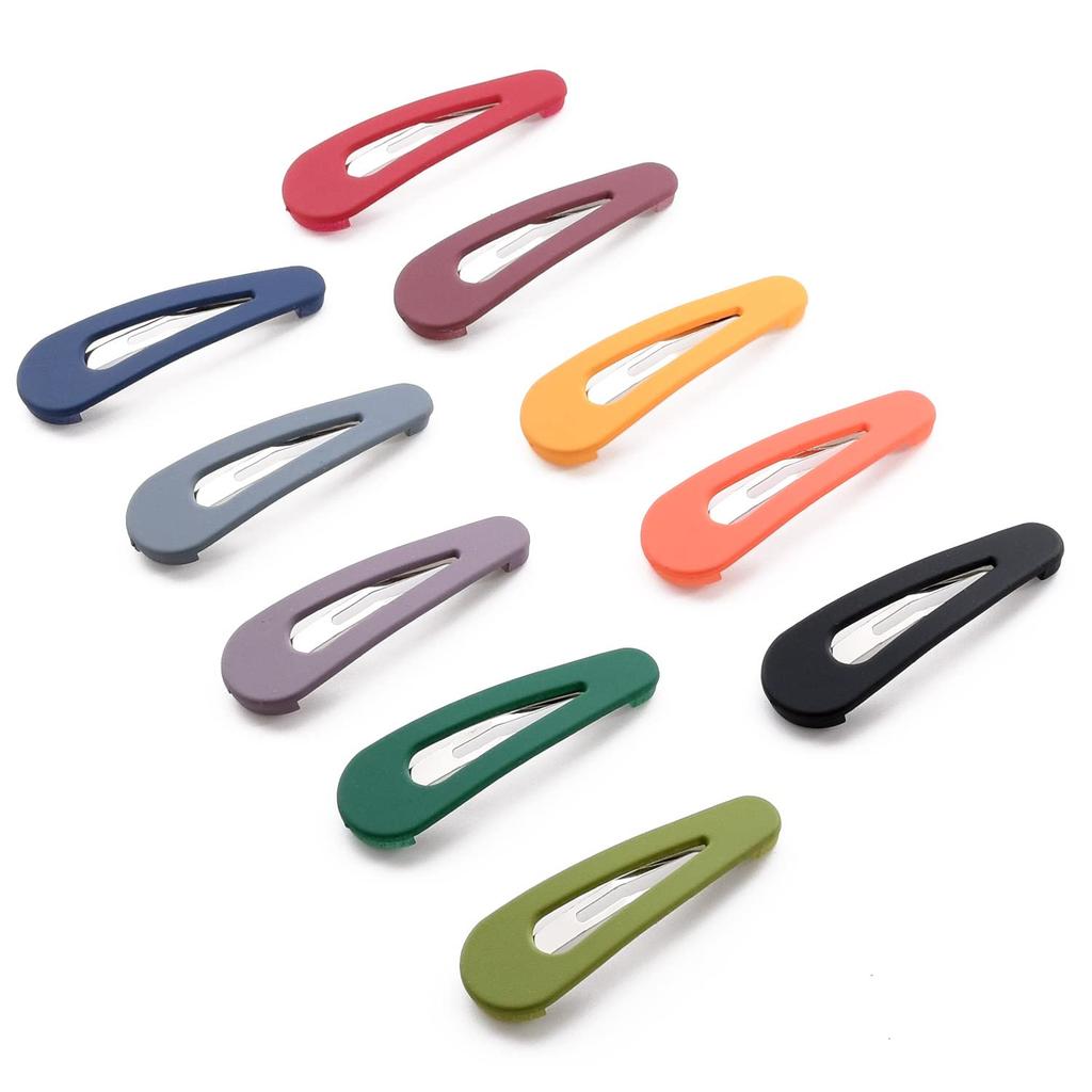 SCIOLTO Hairpins, Snap Pins, Snap-On Hair Accessories (10-Color Set), Cute Bangs Hair Accessories (Type E)