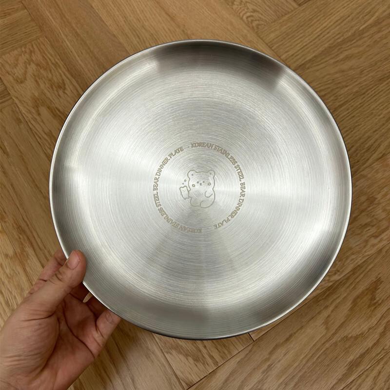 Nordic Matte 304 Stainless Steel Round Dinner Plate