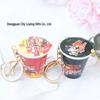 Miniature Gold Ramen Bowl Keychain: Fun Simulation of Korean Fire Chicken Noodles Pendant Toy
