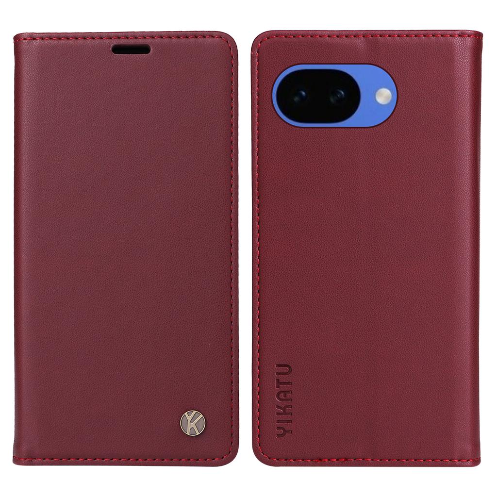 For Google Pixel 10a Phone Cases YIKATU Magnetic Closure PU Leather Mobile Cover